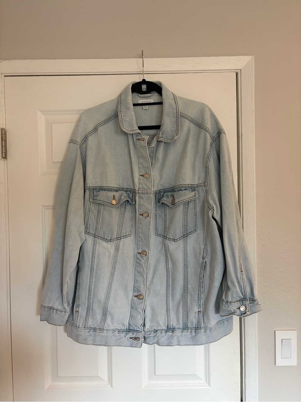 Topshop Light Wash Denim Jacket